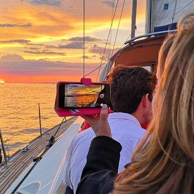 Lisbon Sunset Sailing Tour on Luxury Sailing Yacht with 2 Drinks