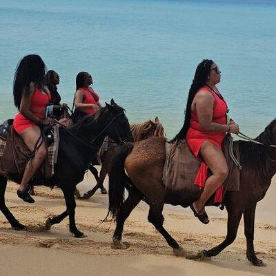 Horseback Riding at Hawksbill Beach in Five islands Antigua 