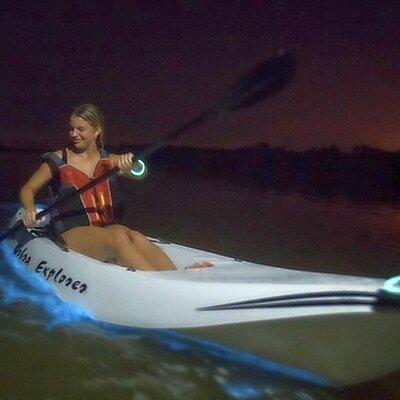 Bioluminescent Kayak Tour. Fin Expeditions is Cocoa Beaches Top Rated Kayak Tour