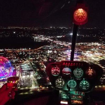 Private Helicopter Night Tour Orlando Parks&Downtown (31-48miles)