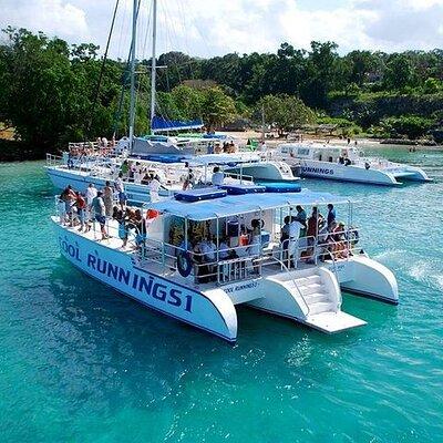  Dunn's River Falls Party Cruise, Blue Hole with Snorkeling, free beverages