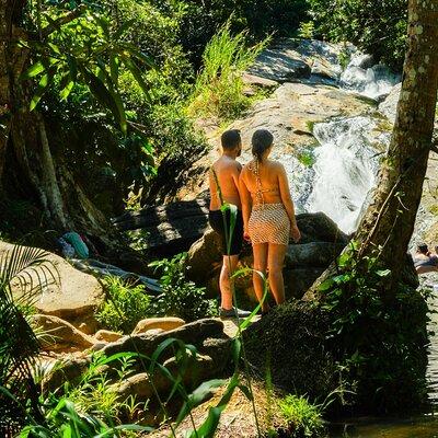 Private Rainforest Waterfall Escape Local Foods and Beach Tour