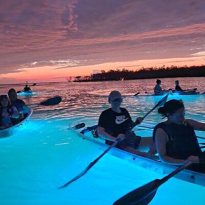Sunset and Glow Clear Kayak Tour in North Naples