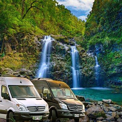Famous Road to Hana Waterfalls, Black Sand Beach & Lunch