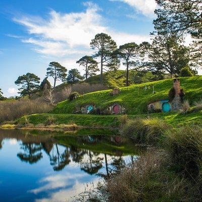 Hobbiton Movie Set and Waitomo Glowworm Caves Guided Day Trip from Auckland