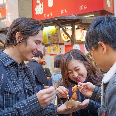 Osaka Local Foodie Walking Tour in Dotonbori and Shinsekai