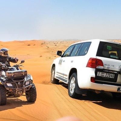 Dubai Desert Safari Dune Bashing, 60min ATV Quad, Camel Ride, BBQ