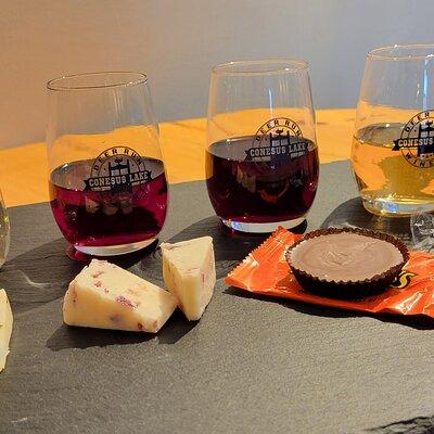 Shared Wine, Chocolate and Cheese Tasting in Conesus Lake