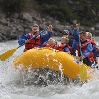  Rafting on Athabasca River Mile 5 in Jasper
