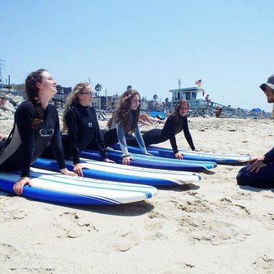2 Hour Private Group Surf Lessons in Huntington Beach