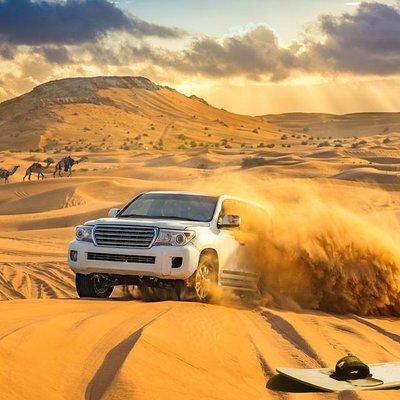 Dubai Red Dune Desert Safari: Camel Ride, Sandboarding & BBQ Options