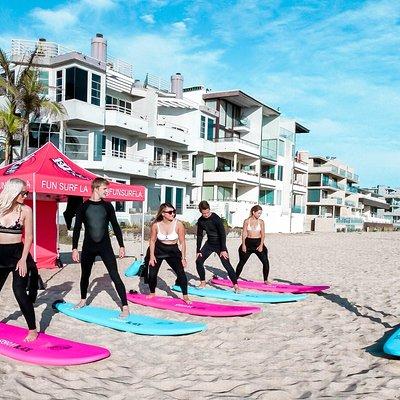 Shared 2 Hour Small Group Surf Lesson in Santa Monica