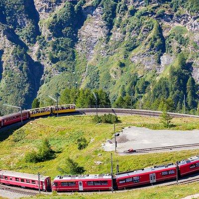 Milan Bernina Scenic Train ride on the Swiss Alps. Small-Group 