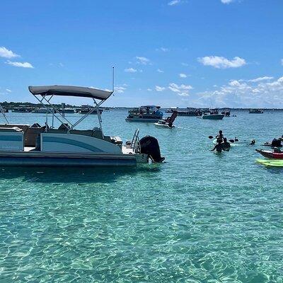 Private Crab Island Pontoon Charter with Inflatables