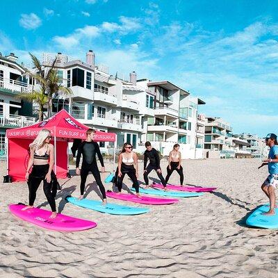 Shared 2 Hours Regular Group Surf Lesson at Santa Monica