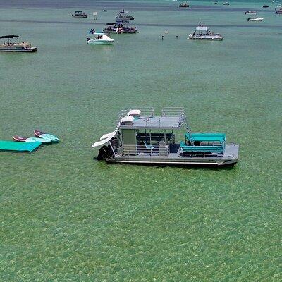 Private Crab Island Slide Pontoon Charter w/Restroom (Up to 12)